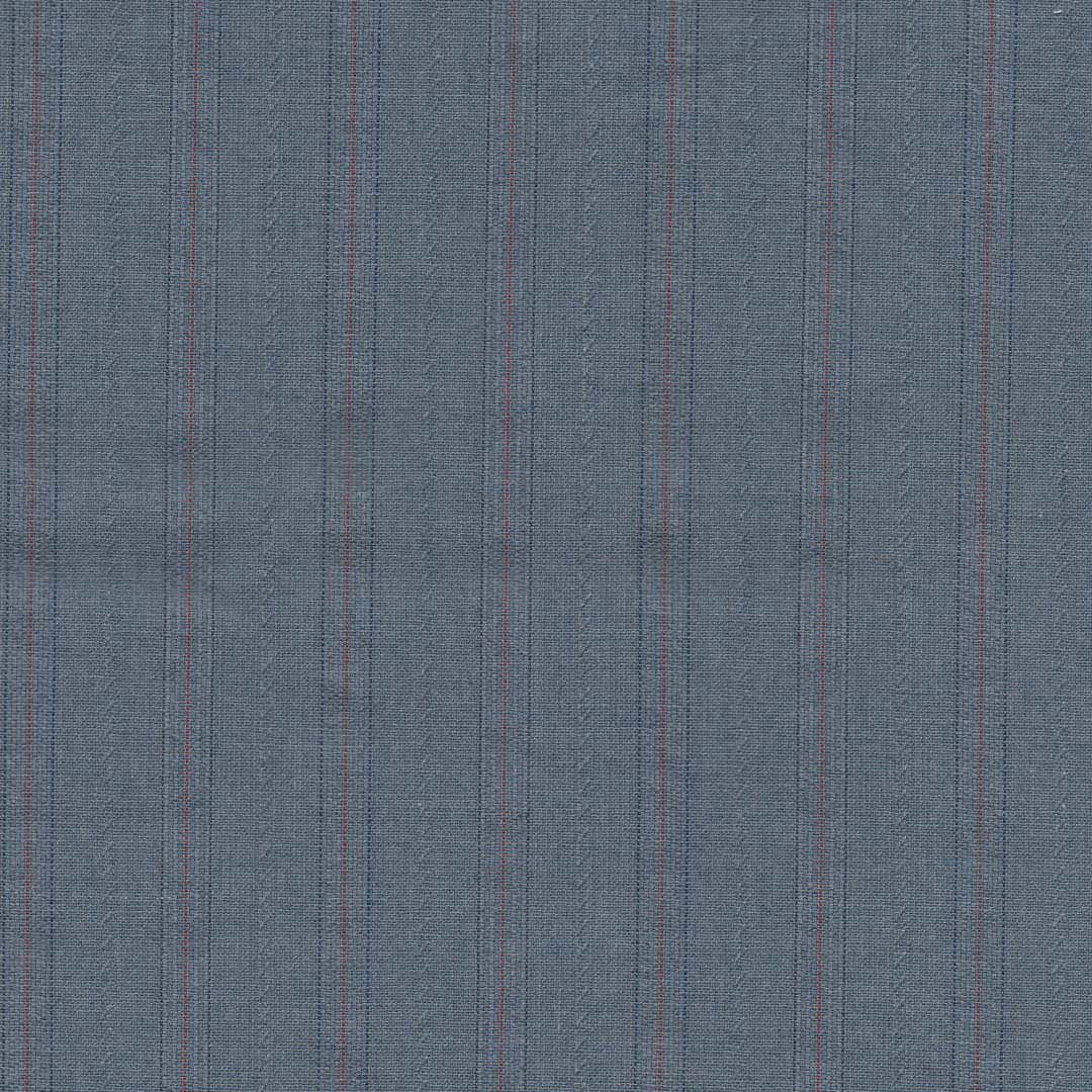 Tela en gris azulado con lineas rojas y azules para unifomes institucionales