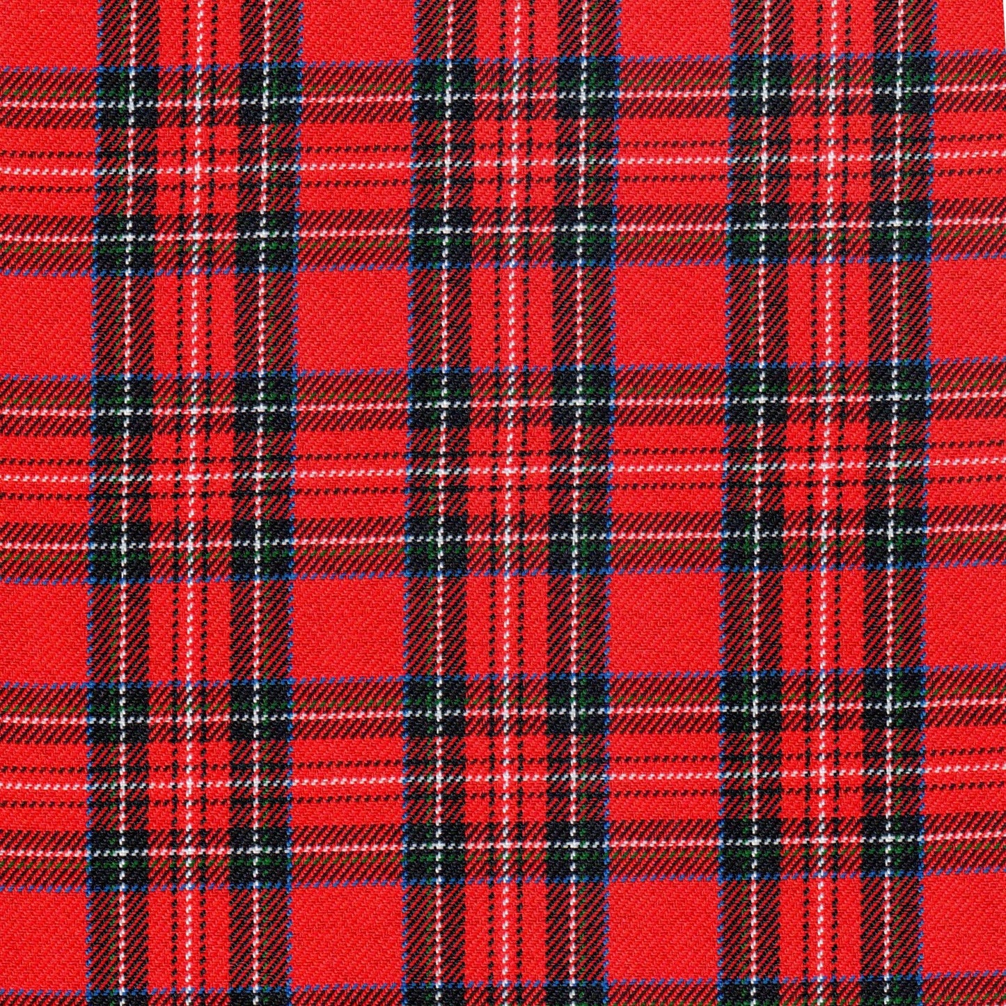 Tela diagonal jacquard roja con cuadros negros y verdes; ideal para uniformes escolares e institucionales, SchoolLine.