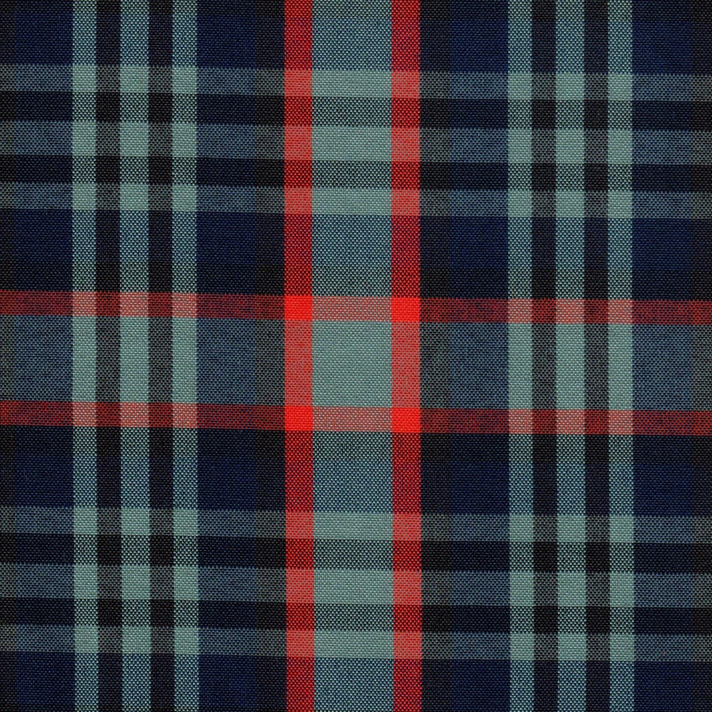 Tela escocesa de poliéster SchoolLine, tela a cuadros azul marino, celeste y rojo, ideal para uniformes escolares e institucionales.