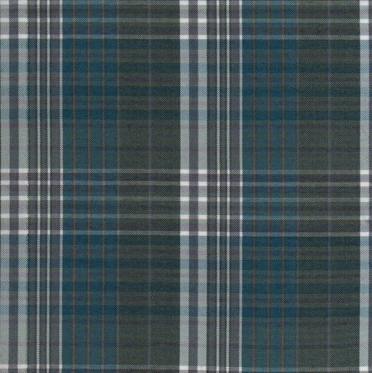 Tela escocesa de poliéster para uniforme, cuadro azul/verde con líneas blancas, SchoolLine