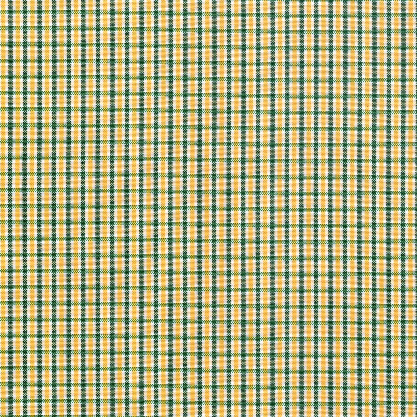 Tela escocesa de poliéster verde y amarillo con cuadro, ideal para uniformes escolares de SchoolLine.