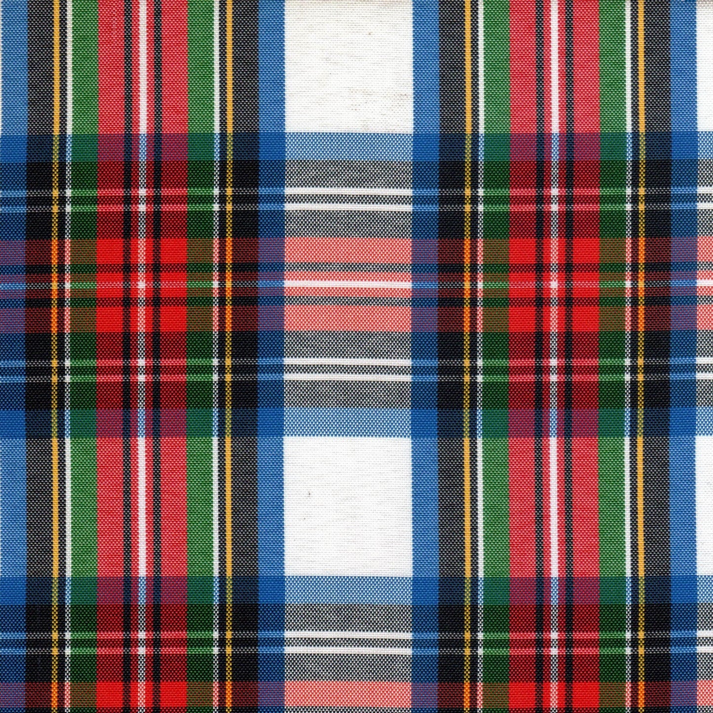 Tela escocesa de poliéster en tartán azul, rojo y verde; ideal para uniformes escolares e institucionales SchoolLine.