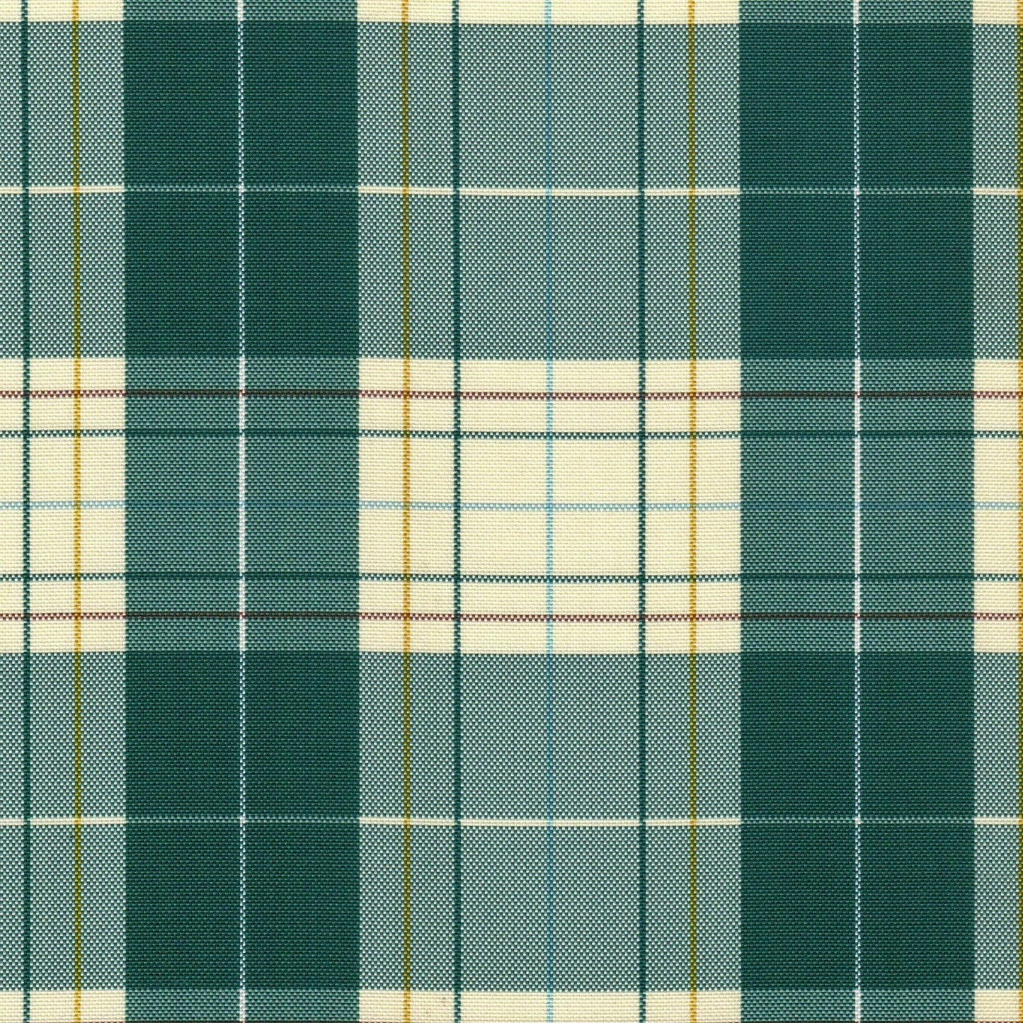 Tela escocesa de poliéster SchoolLine en tonos verde azulado y beige, ideal para uniformes escolares.