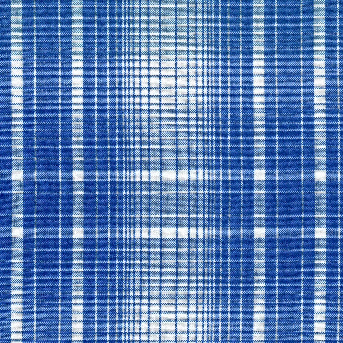 Tela escocesa de poliéster SchoolLine azul y blanco, patrón plaid, ideal para uniformes escolares y proyectos.