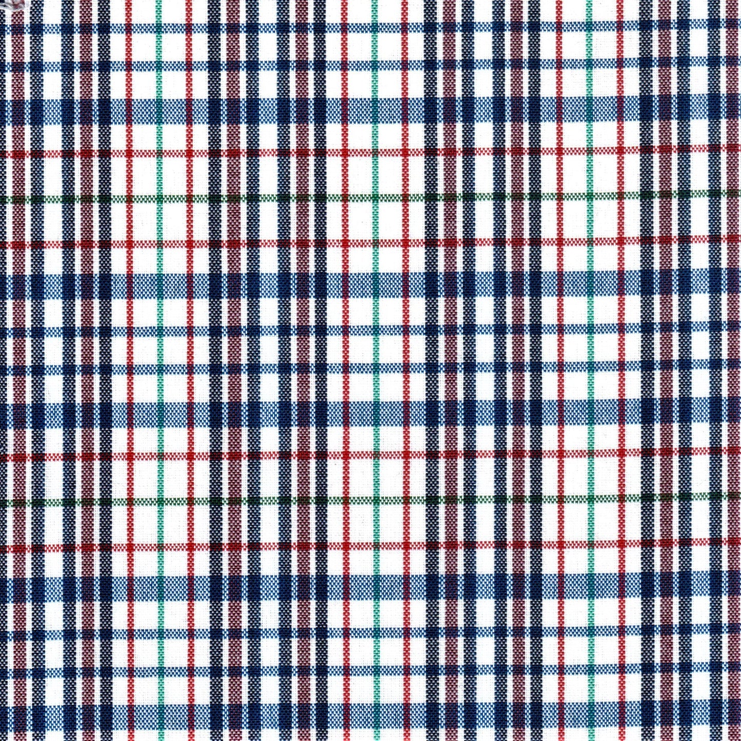 Tela escocesa de poliéster SchoolLine en tartán azul, rojo y blanco, ideal para uniformes escolares