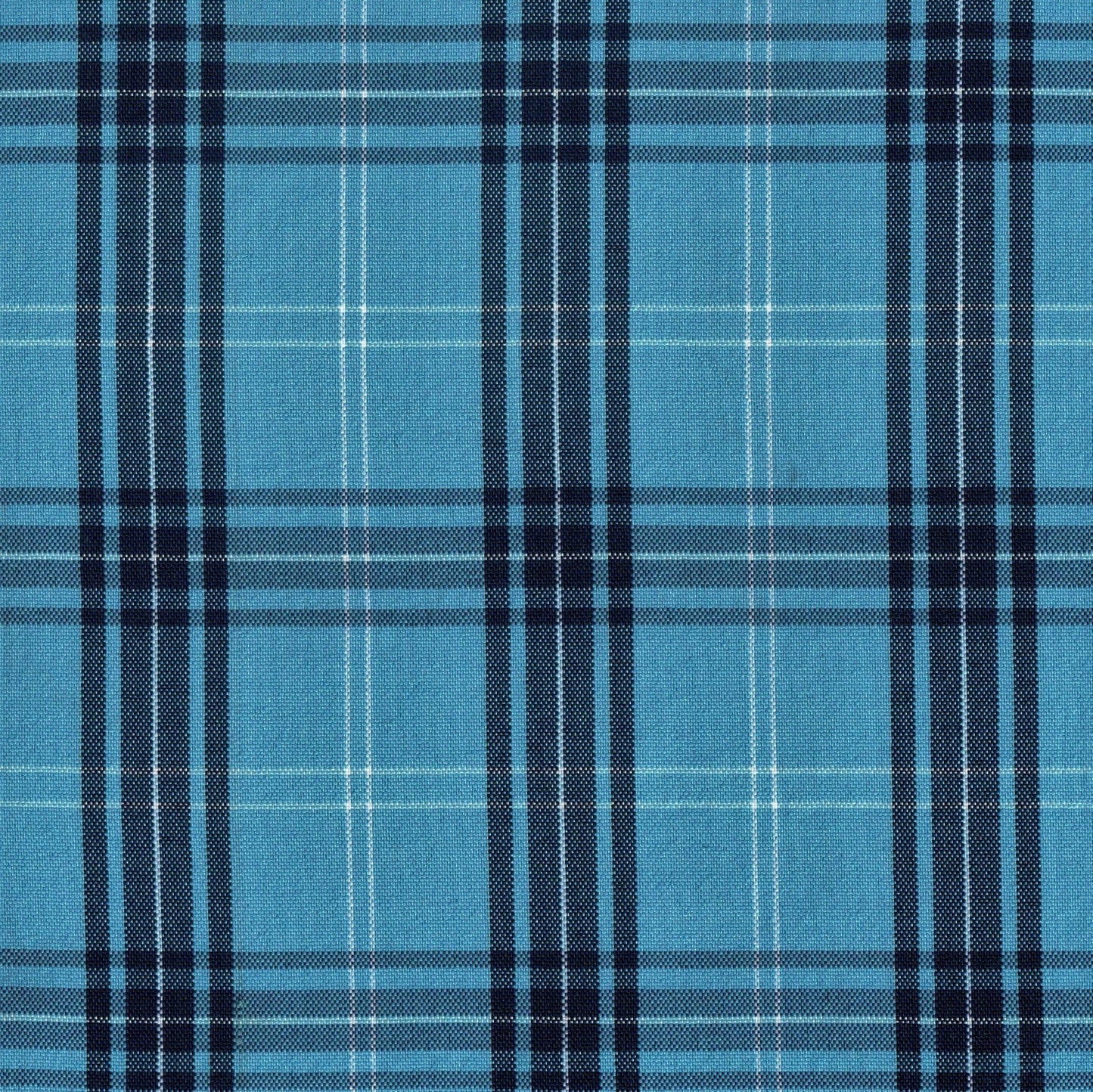 Tela escocesa de poliéster SchoolLine turquesa con cuadros azul marino, para uniformes escolares e institucionales