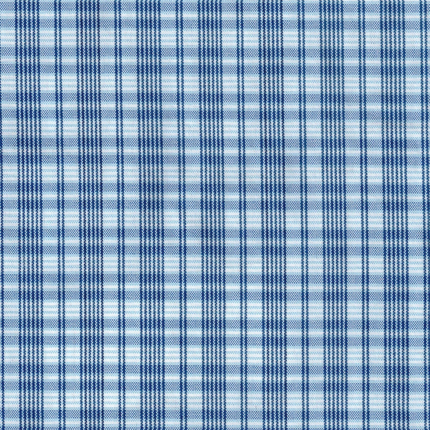 Tela escocesa de poliéster azul y blanco a cuadros, perfecta para uniformes escolares e institucionales SchoolLine