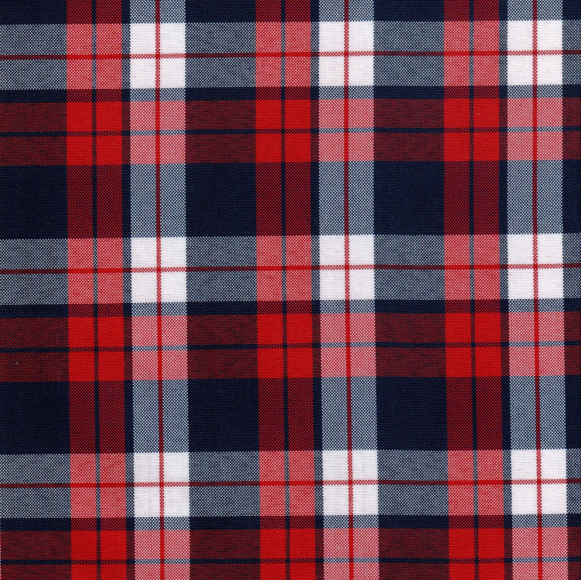 Tela escocesa institucional con diseño clásico, ideal para uniformes escolares duraderos.