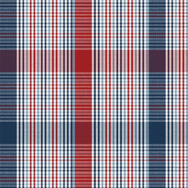 Tela Twill estampada tartán en rojo, azul y blanco; ideal para uniformes escolares e institucionales SchoolLine.