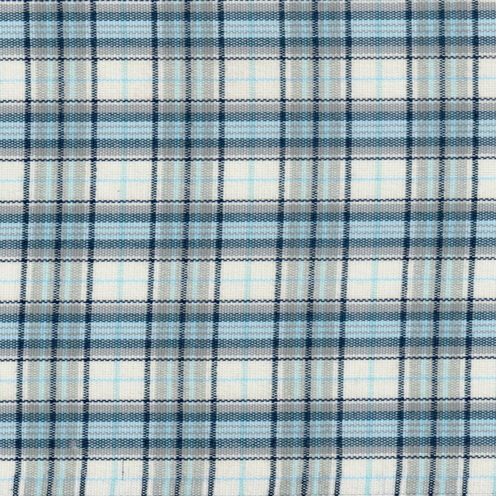 Tela de uniforme Acrílico escocés azul de SchoolLine; cuadros plaid, ideal para uniformes escolares e institucionales.