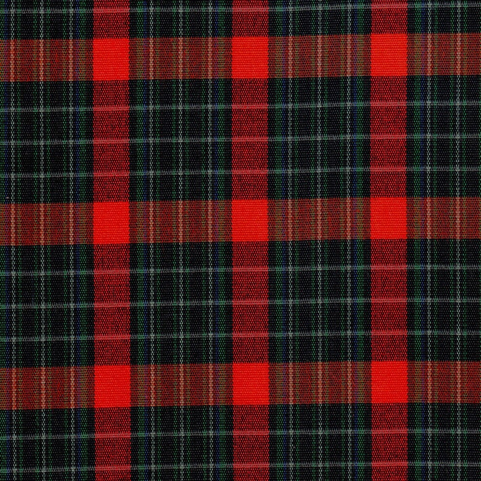 Tela acrílico escocés rojo y negro de SchoolLine, tejido a cuadros para uniformes escolares e institucionales.