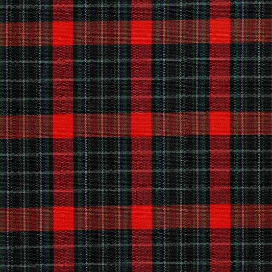 Tela acrílico escocés rojo y negro de SchoolLine, tejido a cuadros para uniformes escolares e institucionales.