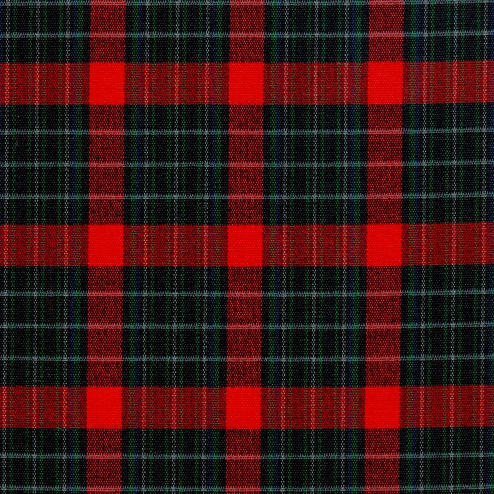 Tela acrílica escocés especial SchoolLine con cuadros rojos y negros, ideal para uniformes escolares.