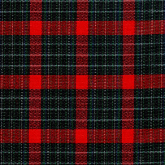 Tela acrílica escocés especial SchoolLine con cuadros rojos y negros, ideal para uniformes escolares.