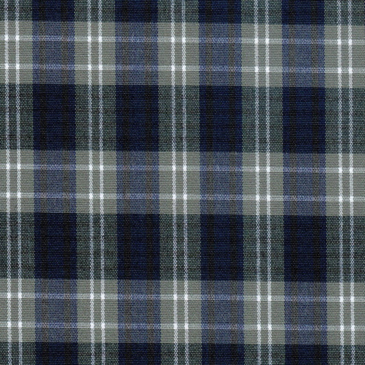 Tela acrílica escocés especial para uniformes escolares, patrón plaid en azul y gris liso, de la marca SchoolLine