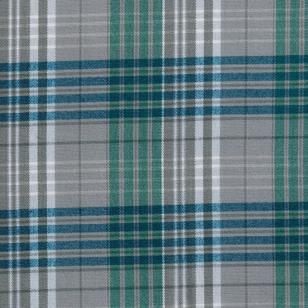 Tela para uniforme, acrílico escocés en gris, verde y azul, de SchoolLine.
