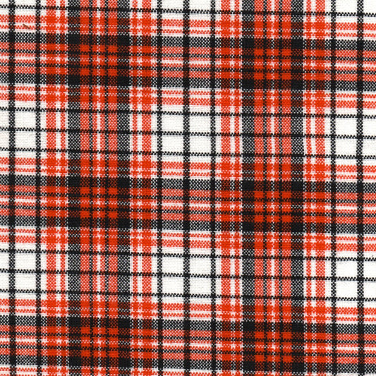 Tela acrílica escocesa en mezcla rojo, negro y blanco de SchoolLine para uniformes escolares