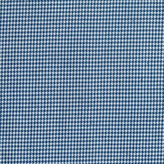 Tela SchoolLine 06002014 Dacron gallineto azul marino y blanco, poliéster spun DS, tela para uniformes escolares.