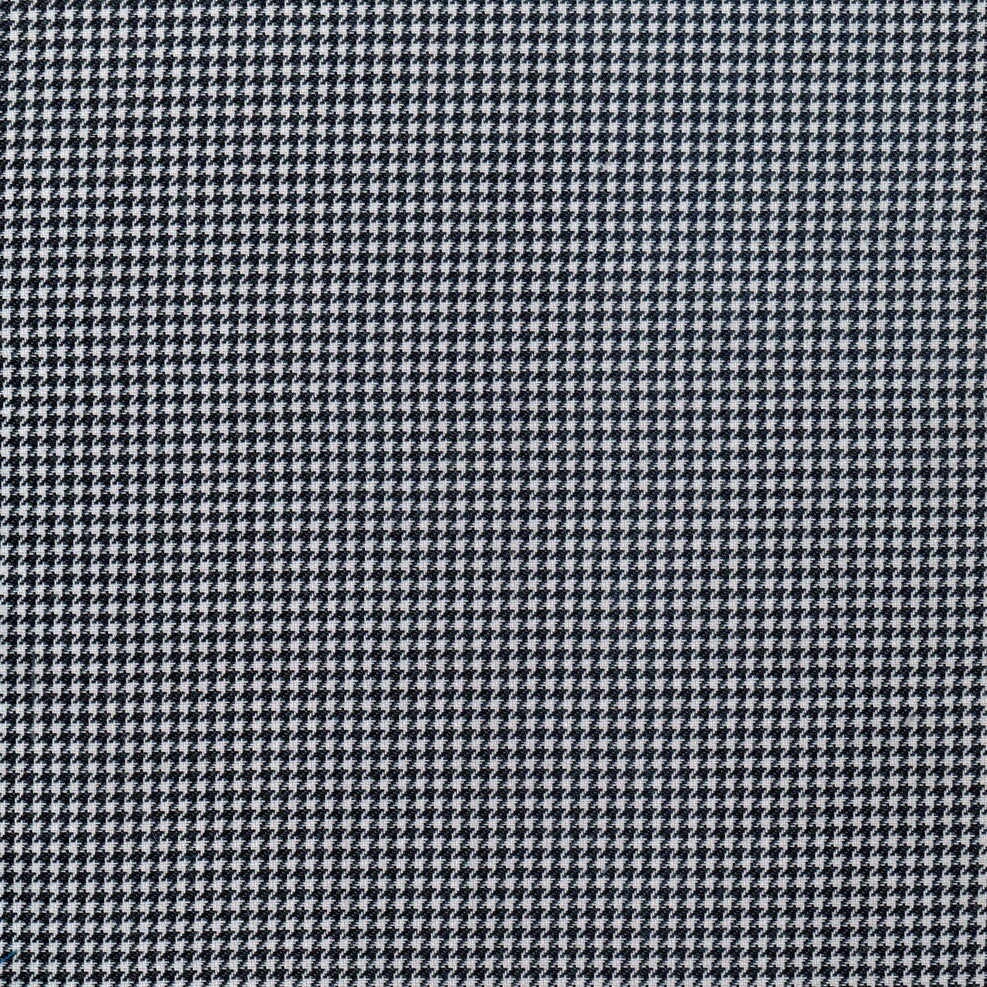 Tela houndstooth blanco y negro de SchoolLine, Dacron gallineto; ideal para uniformes escolares e institucionales