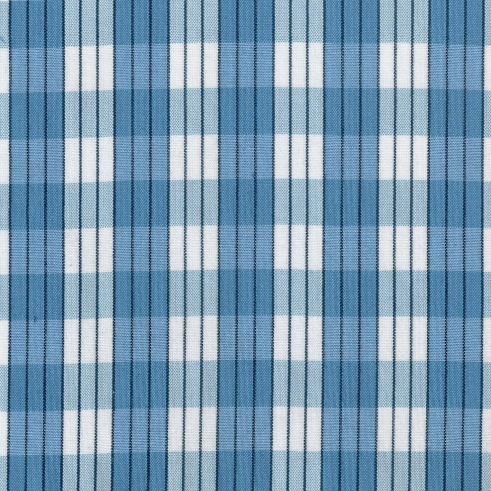 Tela escocés azul marino con cuadros, de la marca SchoolLine, ideal para uniformes escolares e institucionales.