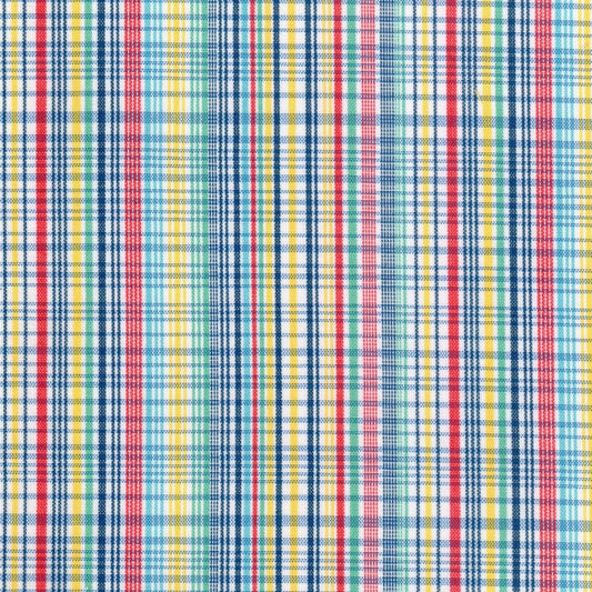 Tela para uniforme polidacron escocés multicolor (azul, rojo, amarillo, verde) de SchoolLine, ideal para uniformes escolares e institucionales.