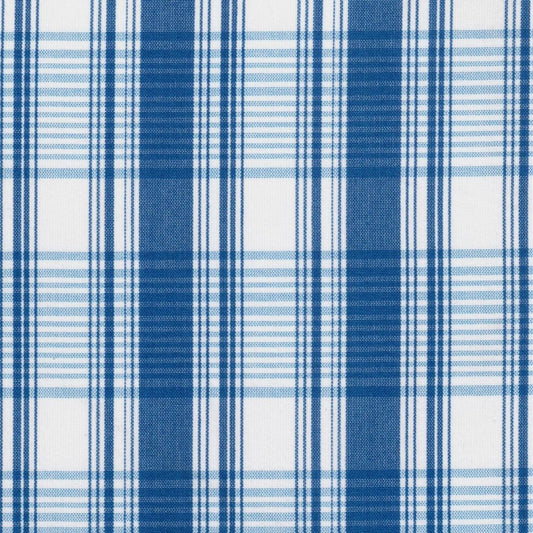 Tela escocesa polidacron azul y blanco de SchoolLine, ideal para uniformes escolares e institucionales