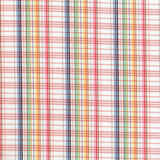 Tela escocés multicolor polidacron para uniformes escolares, tartán en rojo, verde, azul y amarillo, SchoolLine