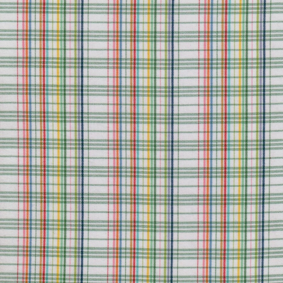 Tela escocés polidacron para uniformes escolares; cuadros verde, rojo, amarillo y azul de SchoolLine