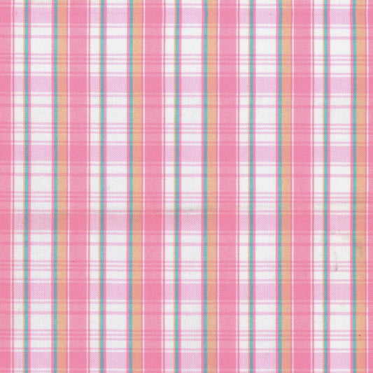 Tela para uniforme polidacron escocés rosa con cuadros multicolor, ideal para uniformes escolares SchoolLine