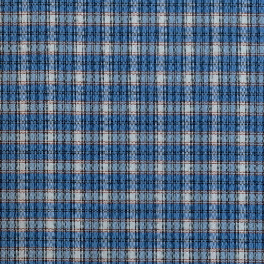 Tela de polidacron escocés azul con cuadros, SchoolLine; ideal para uniformes escolares e institucionales