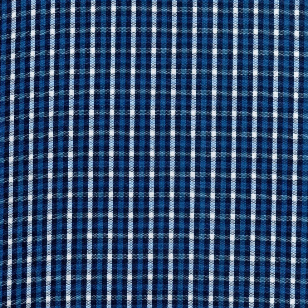 Tela para uniforme polidacron escocés azul marino/blanco, cuadritos; ideal para uniformes escolares SchoolLine