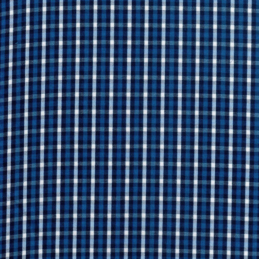 Tela para uniforme polidacron escocés azul marino/blanco, cuadritos; ideal para uniformes escolares SchoolLine