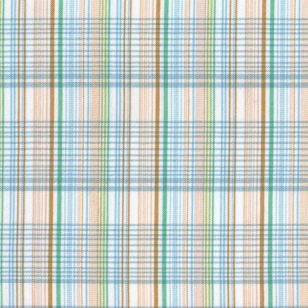 Tela para uniforme polidacron escocés en azules, verdes y beige; tela escolar institucional SchoolLine.