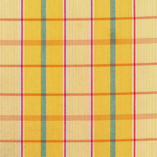 Tela para uniforme polidacron escocés amarilla con cuadros verde y rojo; tela escolar institucional SchoolLine