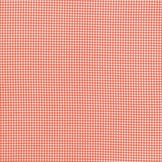 Tela polidacron escocés naranja y blanco a cuadros gingham, ideal para uniformes escolares, SchoolLine.