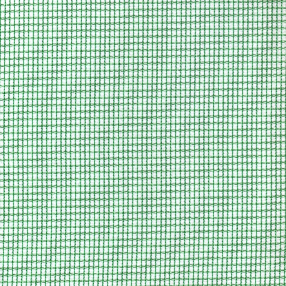 Tela para uniforme escocés verde y blanco, diseño cuadriculado tipo gingham, de SchoolLine.