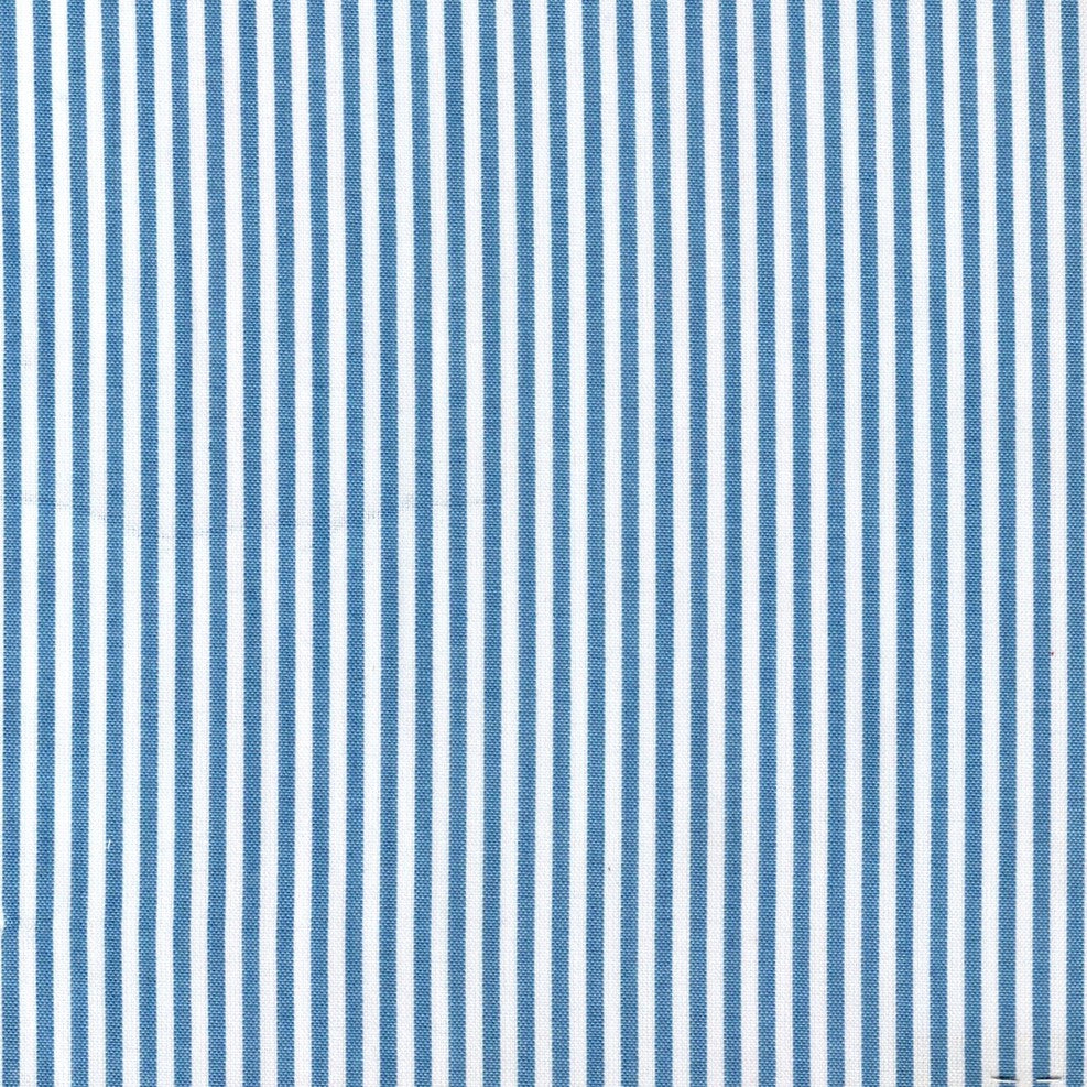 Tela para uniforme SchoolLine azul y blanco, rayas escocesas verticales; ideal para uniformes escolares e institucionales.