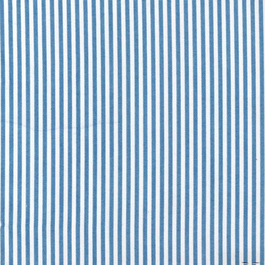 Tela para uniforme SchoolLine azul y blanco, rayas escocesas verticales; ideal para uniformes escolares e institucionales.