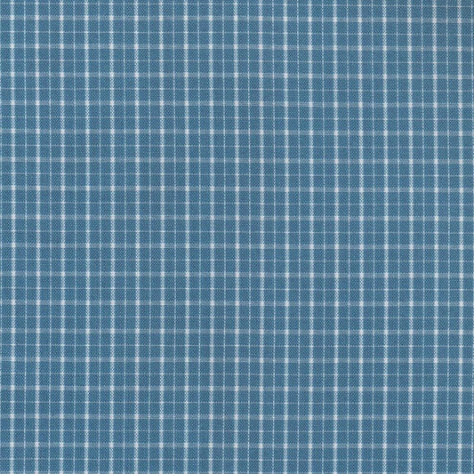 Tela polidacron escocés azul con cuadros blancos; ideal