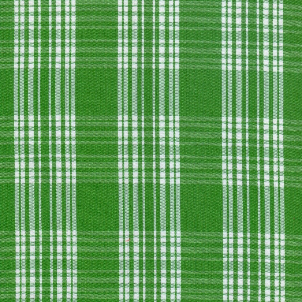 Tela para uniforme polidacron escocés verde esmeralda y blanco, de SchoolLine; ideal para uniformes escolares e institucionales.