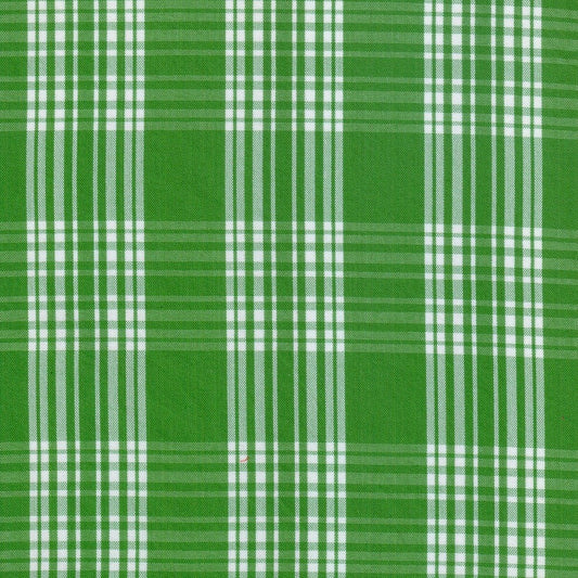 Tela para uniforme polidacron escocés verde esmeralda y blanco, de SchoolLine; ideal para uniformes escolares e institucionales.