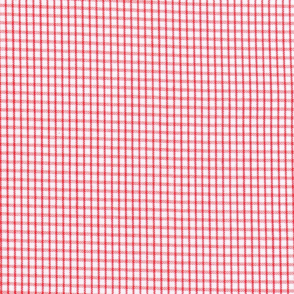 Tela para uniforme polidacron escocés rojo y blanco, diseño gingham cuadrito, ideal para uniformes escolares SchoolLine