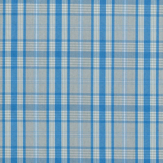 Tela escocesa azul y blanca a cuadros para uniformes escolares e institucionales, SchoolLine