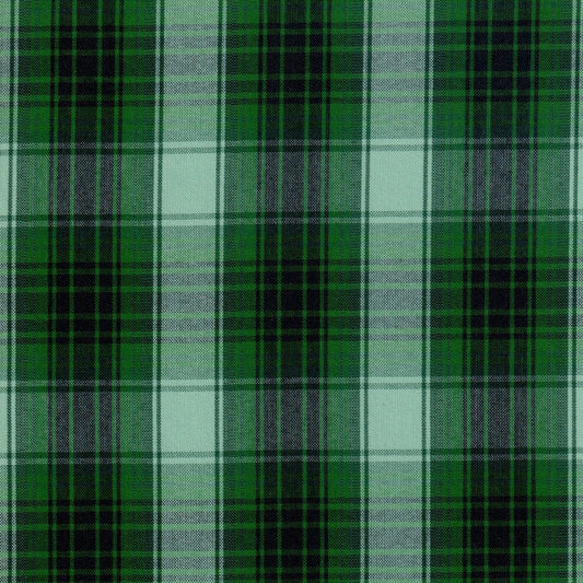 Tela de escocés verde con cuadros oscuros, ideal para uniformes escolares e institucionales; SchoolLine.