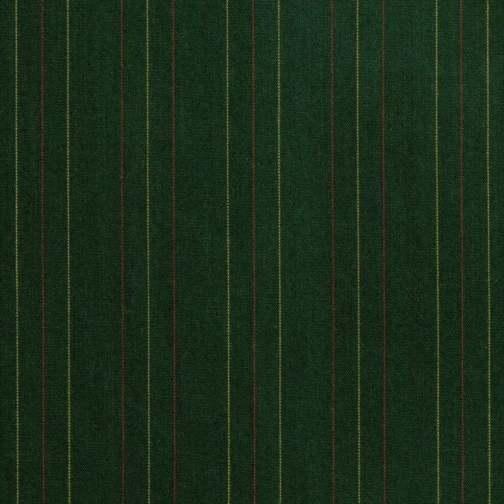 Tela polidacron escocés verde oscuro con rayas finas amarillas y rojas; ideal para uniformes escolares institucionales SchoolLine