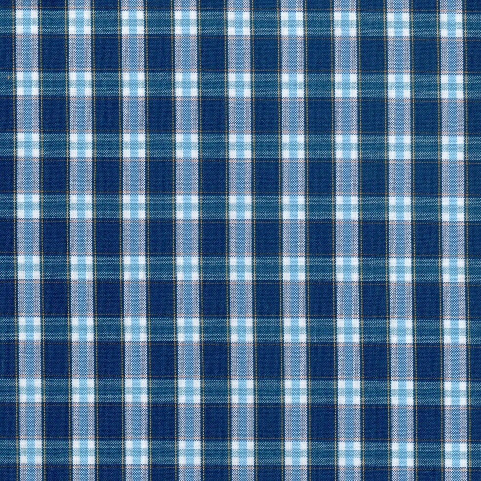 Tela para uniforme polidacron escocés azul, diseño tartán azul, ideal para uniformes escolares e institucionales SchoolLine