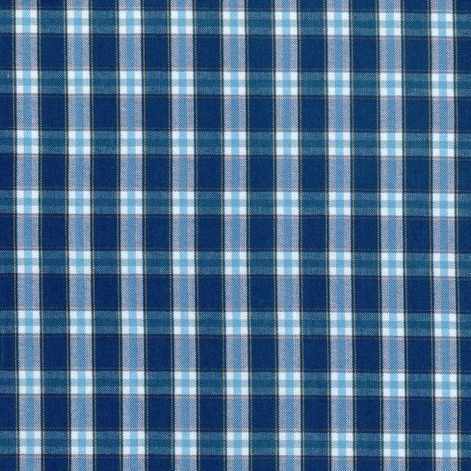 Tela para uniforme polidacron escocés azul, diseño tartán azul, ideal para uniformes escolares e institucionales SchoolLine