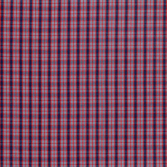 Tela para uniforme polidacron escocés, cuadros rojo-azul-blancos; ideal para uniformes escolares e institucionales, SchoolLine.
