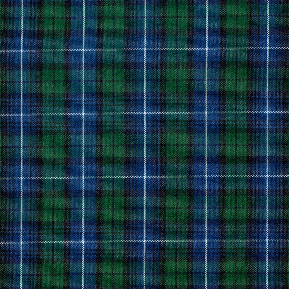 Tela polidacron escocés azul y verde en cuadro tartán, ideal para uniformes escolares e institucionales SchoolLine