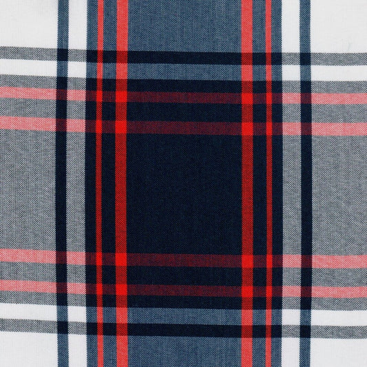 Tela polidacron escocés azul marino, rojo y blanco de SchoolLine; perfecta para uniformes escolares e institucionales